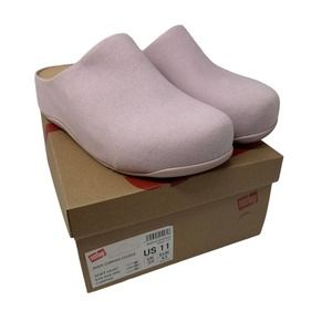 FitFlop Women's Size 11 Shuv Canvas Clogs Soft Lilac Comfort Shoes NEW
